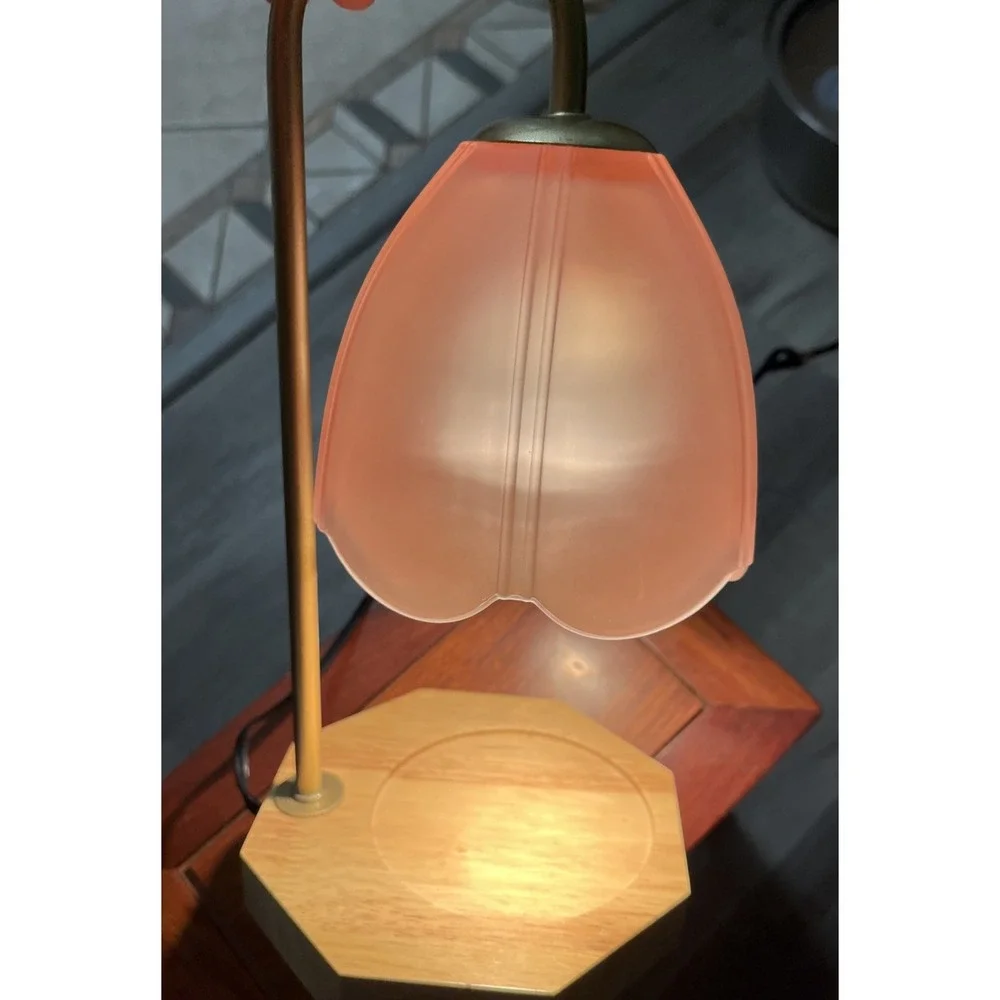 Candle Warmer Lamp with Timer Dimmable Christmas Birthday Gifts Frosted Pink